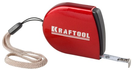Рулетка KRAFTOOL, компактная, автостоп, цельнометрический корпус, с ремешком, 2мх8мм 34149-02 купить в Надыме