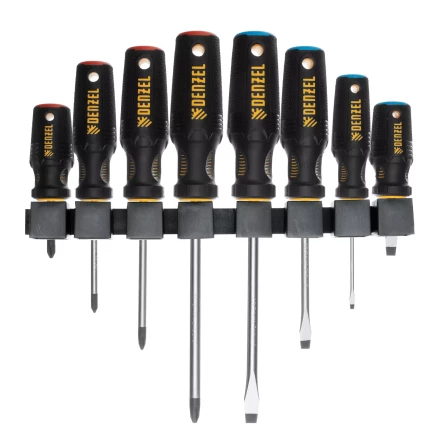 Набор отверток Denzel 12213, 8 пр., CrV, трехкомпонентная рукоятка купить в Надыме