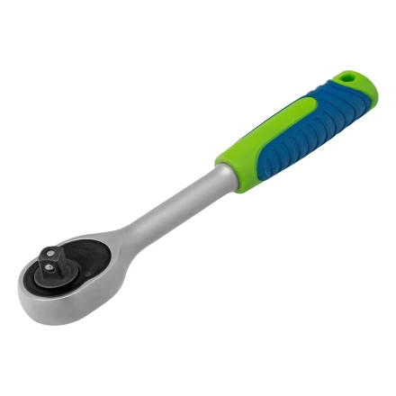 Ключ-трещотка 3/8", 45 зубьев, с быстрым сбросом, матовый хром Сибртех 14022 купить в Надыме