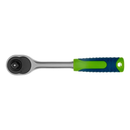 Ключ-трещотка 3/8", 45 зубьев, с быстрым сбросом, матовый хром Сибртех 14022 купить в Надыме