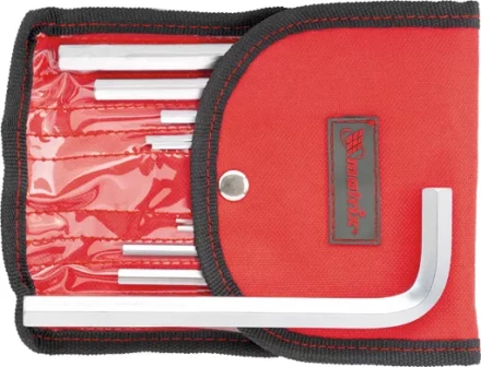 Набор ключей шестигранных имбусовых HEX, 1,5–12 мм, CrV,  10 шт., короткие,  сатин., чехол  MATRIX 12309 купить в Надыме