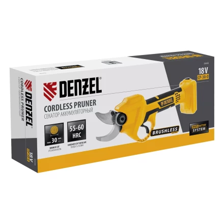 Секатор аккумуляторный Denzel CP-30-0, 18В Li-Ion 59436 купить в Надыме