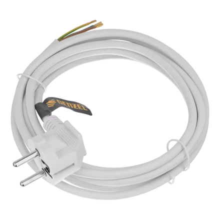 Шнур сетевой Denzel Energy Series, ПВС, 3 м, 3 x 1 мм, с неразборной вилкой, белый, 3 м, 37666 купить в Надыме