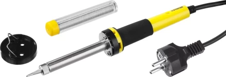 Паяльник с двухкомпонентной рукояткой и долговечным жалом, STAYER "PROFI" PROTerm, 55300-60, в комплекте (припой и подставка), 60 Вт, конус 55300-60 купить в Надыме