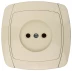 Розетка СВЕТОЗАР &quot;CITY LIGHT&quot; одинарная в сборе, без заземления, цвет бежевый, 16А/~250В SV-54200-B купить в Надыме