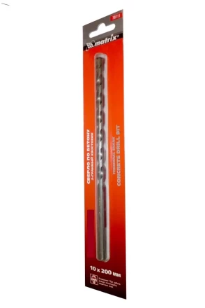 Сверло по бетону, 10 х 200 мм, 3-гранный хвостовик  MATRIX 70711 купить в Надыме
