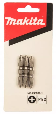 Биты Makita PH2 45мм 3шт, 2-х сторонние (798308-1) купить в Надыме