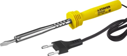 Паяльник STAYER "STANDARD" с пластмассовой рукояткой и долговечным жалом, 60 Вт, клин 55330-60 купить в Надыме
