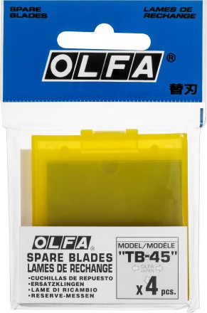 Лезвие OLFA специальное, для скребка &quot;TB-45&quot;, 4-х стороннее лезвие с 3-мя типами режущей кромки, 45 мм / 4 шт OL-TB-45 купить в Надыме