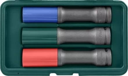 Набор головок торцевых ударных тонкостенных для дисков 1/2"DR 17-19-21мм Jonnesway S18AD4103S 48851 купить в Надыме