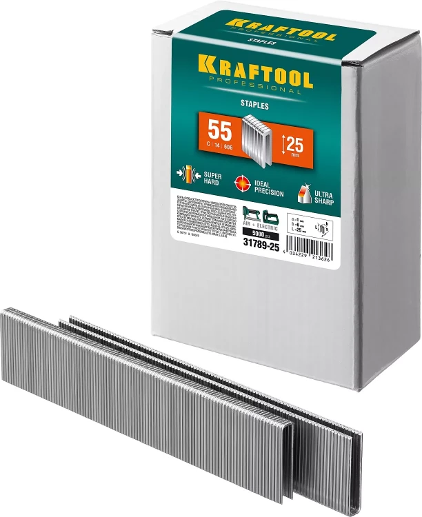 Скобы тип 18GA (55 / 90 / C) 5000 шт 31789-25 купить в Надыме