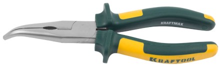 Тонкогубцы KRAFTOOL&quot;KRAFT-MAX&quot;,изогнутые,Cr-Mo,маслобензост двухкомп рукоятки,шарнирное соединение с повыш износост,200мм 22011-4-20 купить в Надыме