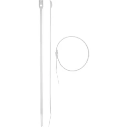 Кабельные стяжки белые КОБРА, с плоским замком, 4.6 х 205 мм, 25 шт, нейлоновые, ЗУБР 30930-46-205