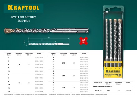 Буры SDS-Plus 29320-210-08 купить в Надыме