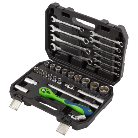 Набор инструментов 32 предмета, CrV, 1/2" Сибртех 13527 купить в Надыме