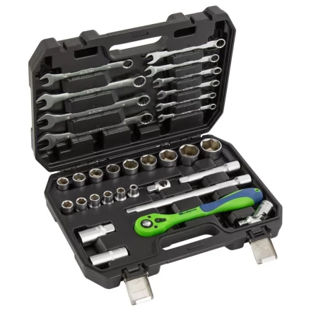 Набор инструментов 32 предмета, CrV, 1/2" Сибртех 13527 купить в Надыме