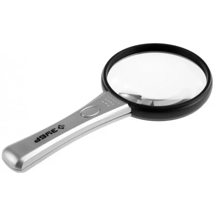 Лупа ЗУБР "МАСТЕР", светодиодная подсветка, 3-х/4-х кратное увеличение, диаметр линзы 90мм 40541-90 купить в Надыме