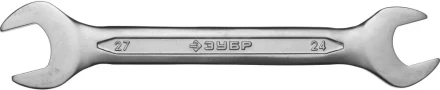 Ключ ЗУБР "МАСТЕР" гаечный рожковый, Cr-V сталь, хромированный, 24х27мм 27010-24-27 купить в Надыме