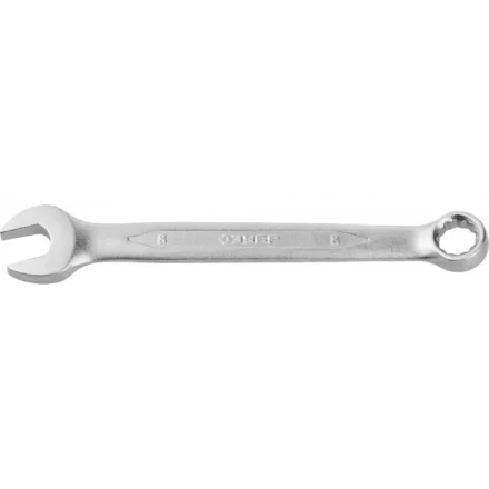 Ключ ЗУБР "ПРОФИ" гаечный комбинированный, Cr-V сталь, хромированный, 8мм 27022-08 купить в Надыме