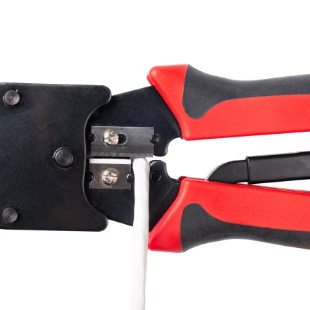 Кримпер многофункциональный КВТ JT-02M с 2 встроенными модулями для обжима RJ-45, RJ-12, RJ-11 (84825) купить в Надыме