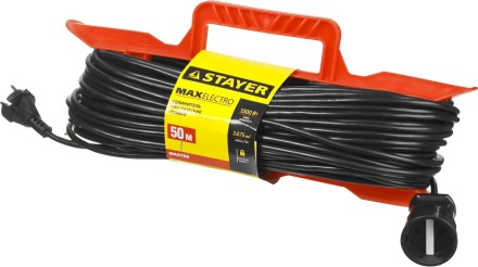 Удлинитель электрический &quot;MAXElectro&quot; на рамке, 50 м, 1 гнездо, STAYER 55018-50 купить в Надыме