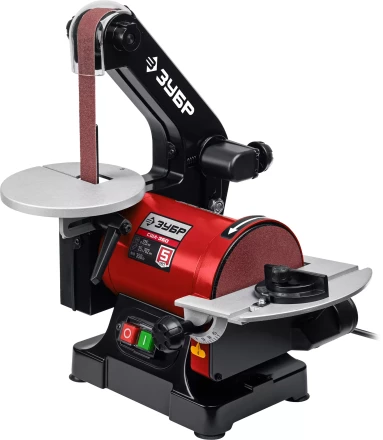 ЗУБР d 125 мм, 25 х 762 мм лента, 350 Вт, тарельчато - ленточный шлифовальный станок (СШЛ-350) купить в Надыме