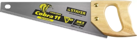 Ножовка многоцелевая компактная (пила) COBRA TOOLBOX 350 мм,11 TPI, прямой мелкий зуб, точный рез вдоль и поперек волокон разных материалов, STAYER 1515-35 купить в Надыме