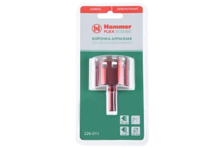 Коронка алмазная HAMMER Ф45мм HEX (DHS 45.0*65/5) купить в Надыме