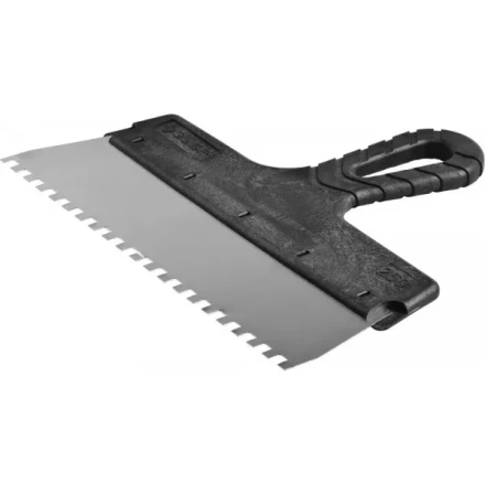 Шпатель ЗУБР "МАСТЕР" ФАСАДНЫЙ, нержавеющее полотно, 250мм, зуб 6х6мм 10078-25-06 купить в Надыме