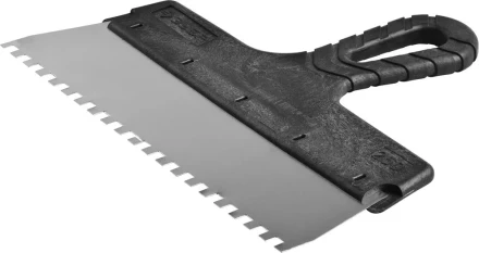 Шпатель ЗУБР "МАСТЕР" ФАСАДНЫЙ, нержавеющее полотно, 250мм, зуб 6х6мм 10078-25-06 купить в Надыме