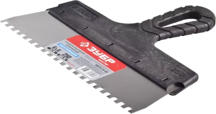 Шпатель ЗУБР "МАСТЕР" ФАСАДНЫЙ, нержавеющее полотно, 250мм, зуб 6х6мм 10078-25-06 купить в Надыме