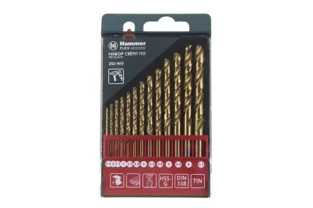 Набор сверл HAMMER No3 13шт. 1,5-6,5мм купить в Надыме
