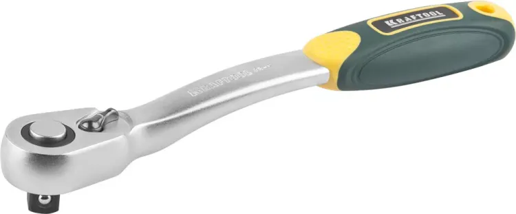 Трещотка для торцовых головок KRAFTOOL "PRO", Сr-V сталь, 72 зубца, изогнутая, 1/2" 27795-1/2_z02 купить в Надыме
