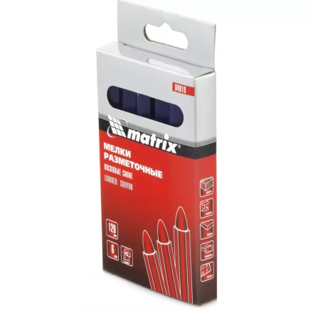 Мелки разметочные восковые синие 120мм коробка 6штук MATRIX 84819 купить в Надыме