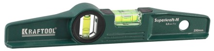 Уровень KRAFTOOL &quot;SUPERKRAFT-M&quot; литой, 2 ампулы, 0,5 мм/м, 250 мм 34717-025 купить в Надыме