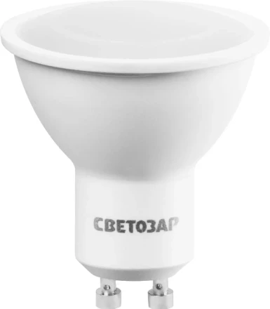 Лампа СВЕТОЗАР светодиодная "LED technology", цоколь GU10, яркий белый свет (4000К), 220В, 5Вт (35) 44565-35_z01 купить в Надыме