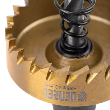 Коронка по металлу HSS, 40 мм, нитридтитановое покрытие Denzel 724112 купить в Надыме