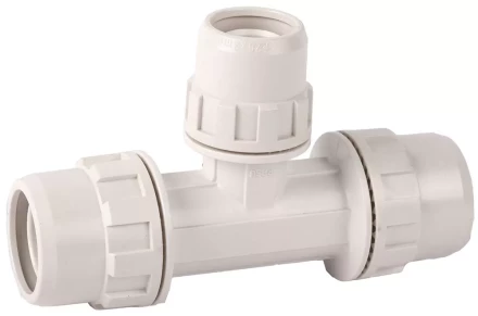 Тройник ЗУБР "ШиреФит" редукционный "штуцер с гайкой - внутренняя резьба - штуцер с гайкой", 32мм-26мм-32мм 51506-32-26-32 купить в Надыме