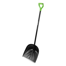 Лопата для уборки снега пластиковая Palisad, 400х417х1390 мм, алюминиевый черенок, 61395