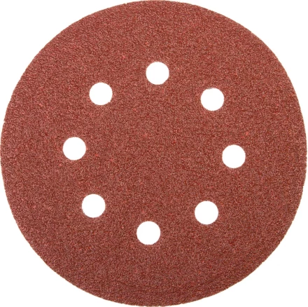 Круг шлифовальный универсальный STAYER "MASTER" из абразивной бумаги на велкро основе, 8 отверстий, Р40, 125мм, 5шт 35452-125-040 купить в Надыме