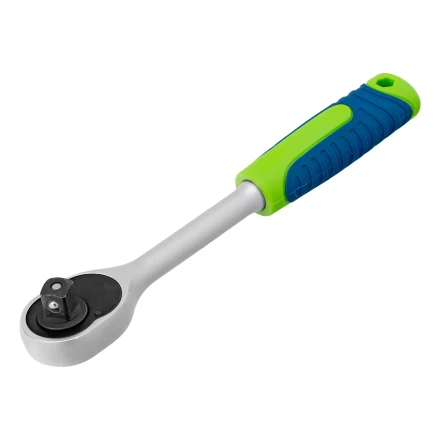 Ключ-трещотка 1/2" Сибртех, 45 зубьев, с быстрым сбросом, матовый хром 14023 купить в Надыме