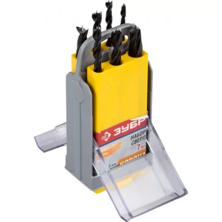 ЗУБР. Набор сверл по дереву, в супер боксе, 4-5-6-7-8-9-10 мм 29421-H7-SB купить в Надыме