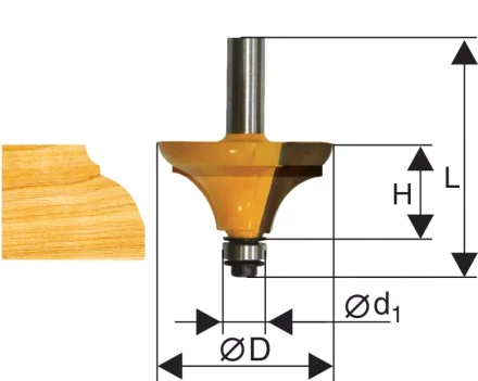Фреза фигирейная горизонтальная Ф38,1Х19 мм хвостовик 12 мм Энкор 46574 купить в Надыме