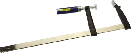 Струбцина DEXX, тип "F", деревянная ручка, стальная закаленная рейка, 120х500мм 3205-120-500 купить в Надыме
