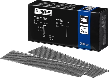 Гвозди тип 300, 25 мм, особотвердые, ЗУБР "ПРОФЕССИОНАЛ" 31830-25, 5000 шт 31830-25 купить в Надыме
