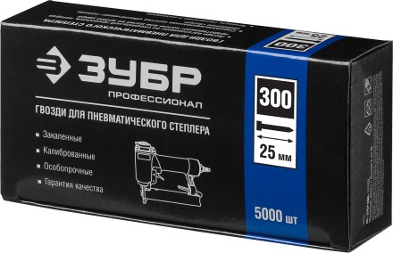 Гвозди тип 300, 25 мм, особотвердые, ЗУБР &quot;ПРОФЕССИОНАЛ&quot; 31830-25, 5000 шт 31830-25 купить в Надыме