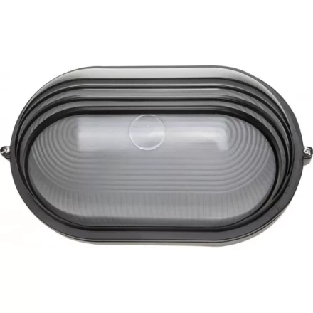 Светильник уличный СВЕТОЗАР влагозащищенный с верхним декоративным кожухом, овал, цвет черный, 100Вт SV-57223-B купить в Надыме