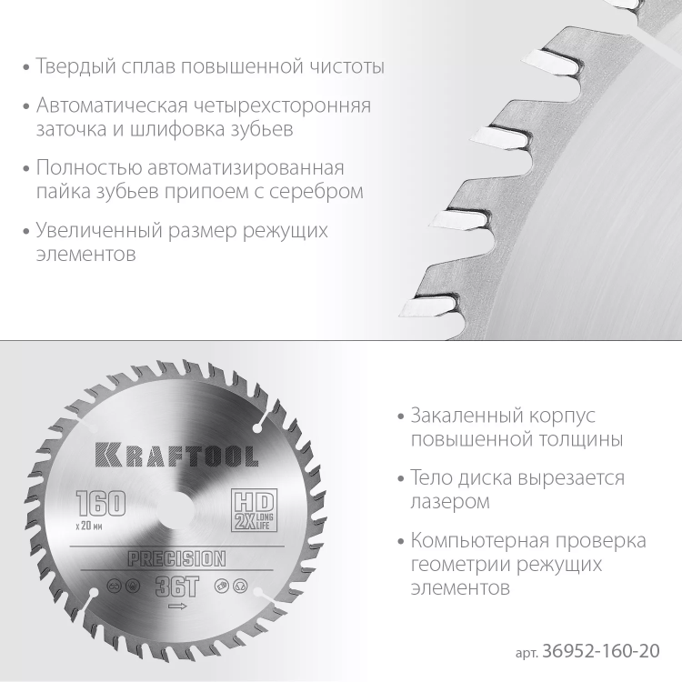 Диск пильный PRECISION, повышенный ресурс 36952-160-20 купить в Надыме