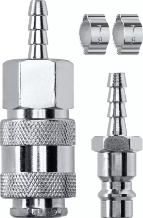 Набор переходников KRAFTOOL елочка - рапид штуцер  +  рапид муфта - елочка 06599-06-H купить в Надыме