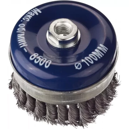 DEXX. Щетка чашечная усиленная для УШМ, жгутированная стальная проволока 0,5мм, 100ммхМ14 35106-100 купить в Надыме